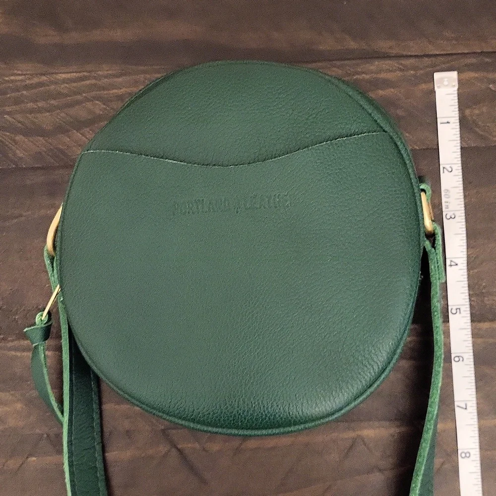 Portland Leather Small Circle Pebbled Leather Crossbody Bag - Picture 9 of 12